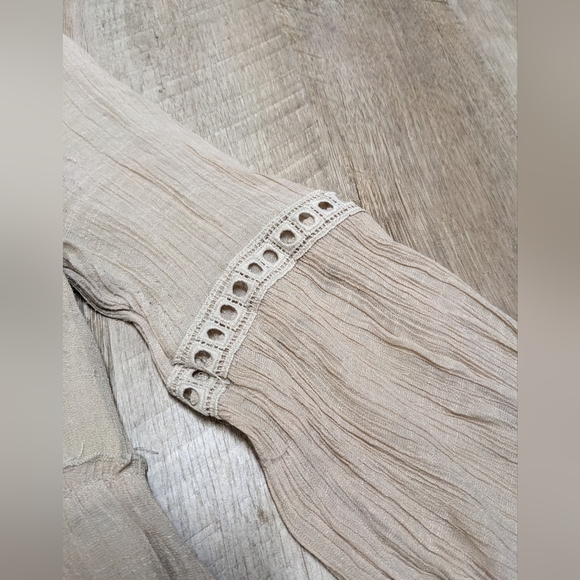 Indigo Rose Creamy Beige Long Sleeve Boho Dress - Picture 8 of 10